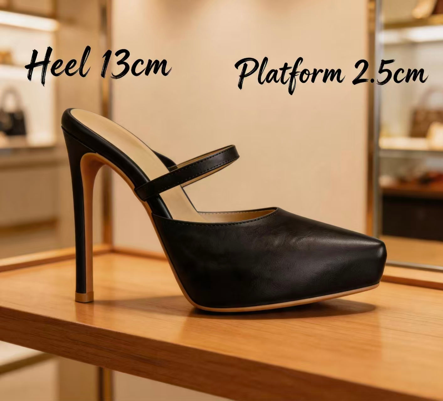 Handmade 5”-6” Platform Mule Heels for Women