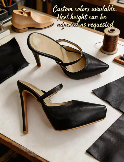 Handmade 5”-6” Platform Mule Heels for Women