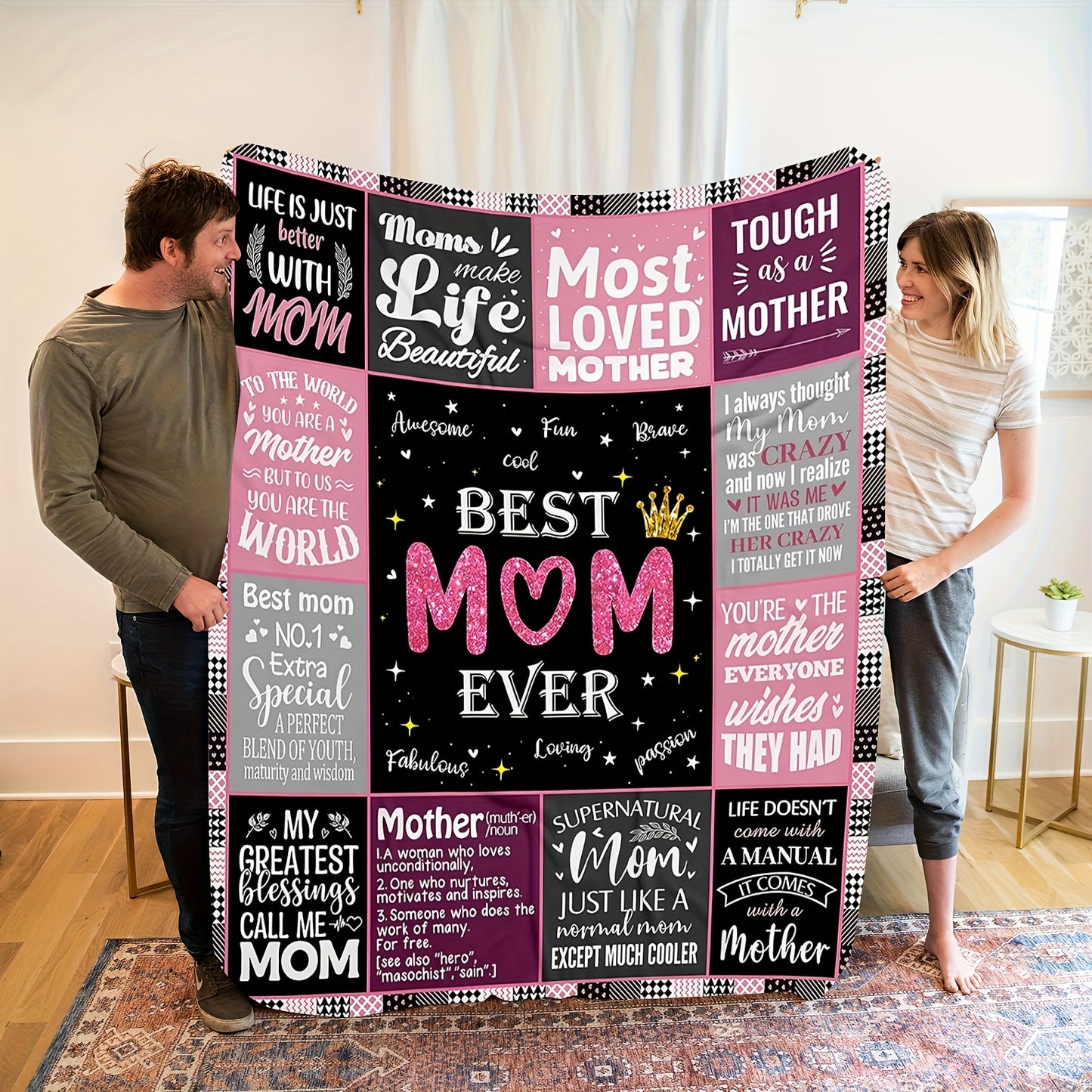 “To My Mom” Flannel Blanket