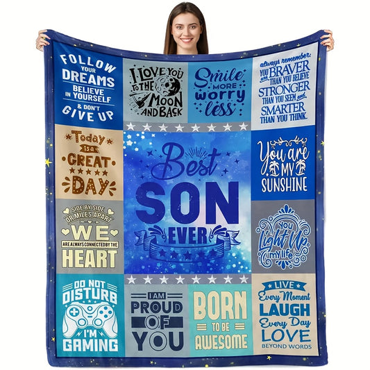 “To My Son” Flannel Blanket
