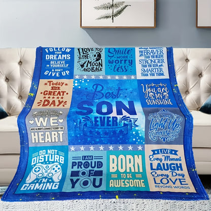 “To My Son” Flannel Blanket